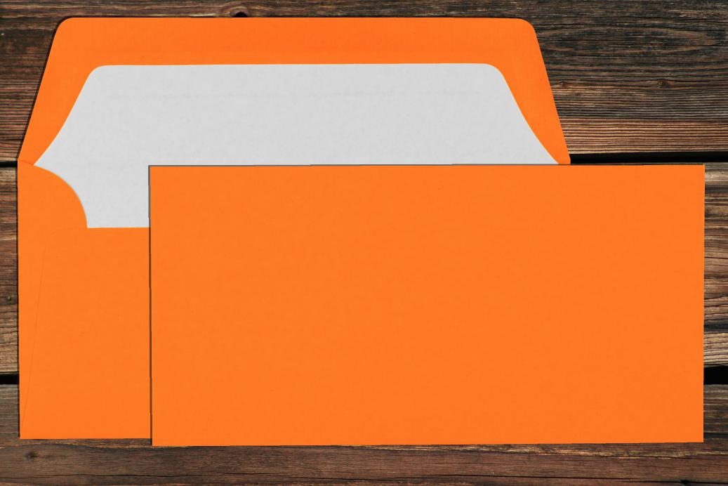 Briefhüllen mit Seidenfutter DL 110x220 mm Nassklebend Orange gerippt 100 g/qm
